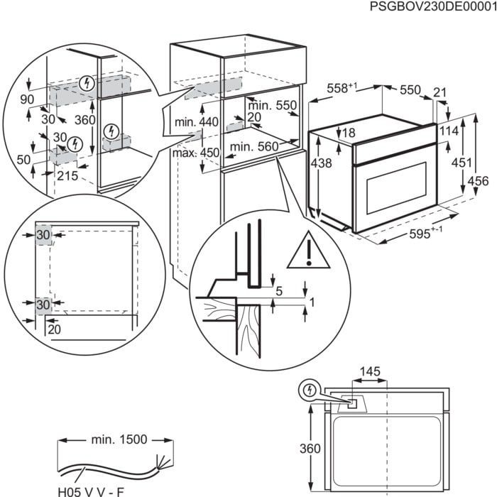 AEG Horno compacto TM5NK401B Microondas + Grill Explore LED WiFi Negro 44 L Multifunción - Imagen 2
