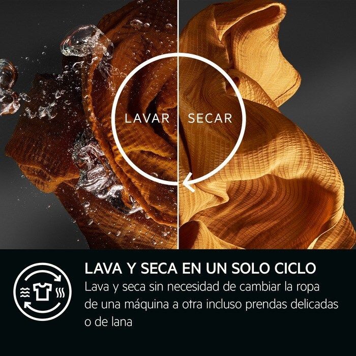 AEG Lavadora Secadora LWR7304L4B Serie 7000 ProSteam® 11kg Libre Instalación - Imagen 4