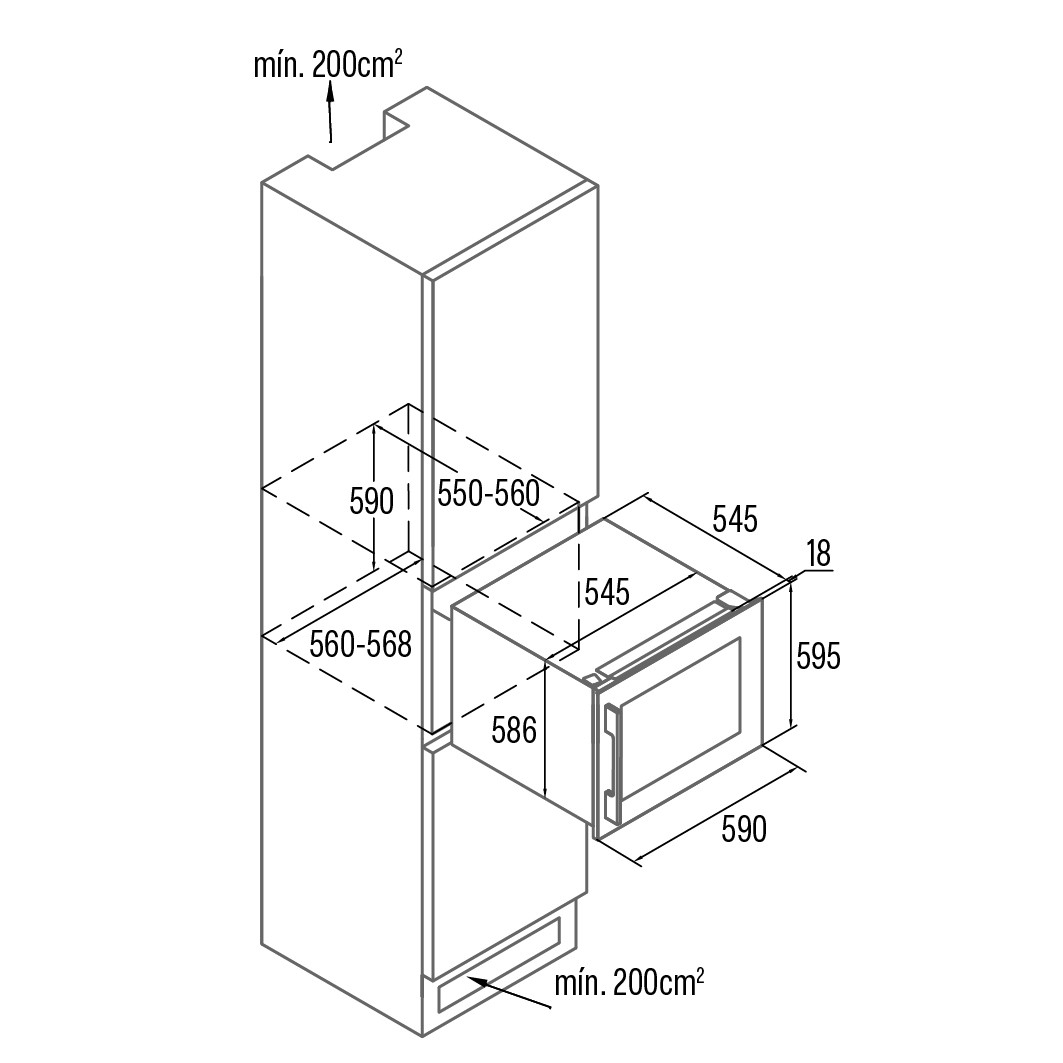 Cata Vinoteca VI 59036 X 85L Integrable LED Clase G - Imagen 2