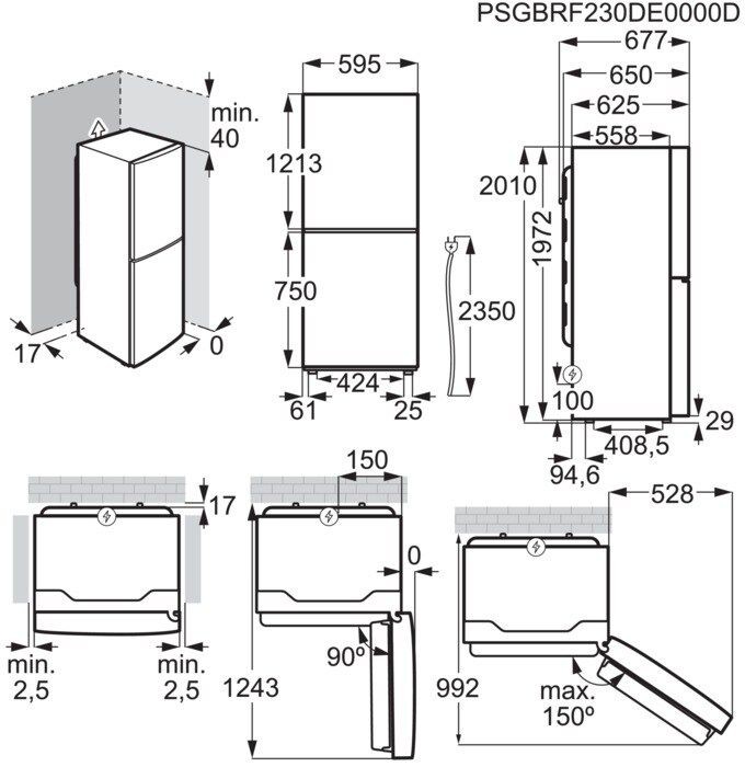 AEG Frigorífico Combi ORC6N361EW 201cm TwinTech® Total No Frost Blanco Clase E - Imagen 4