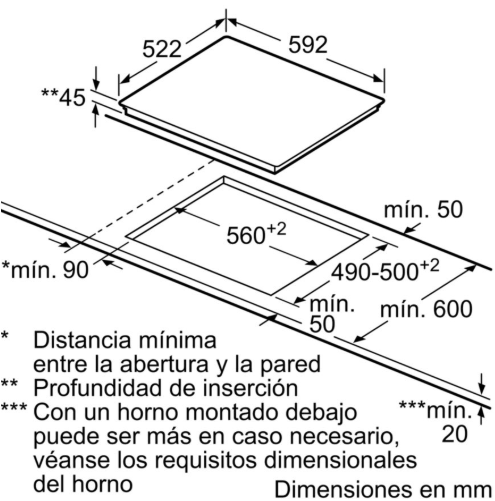 Balay 3EB765LQ hobs Negro Integrado Cerámico 3 zona(s) - Imagen 2