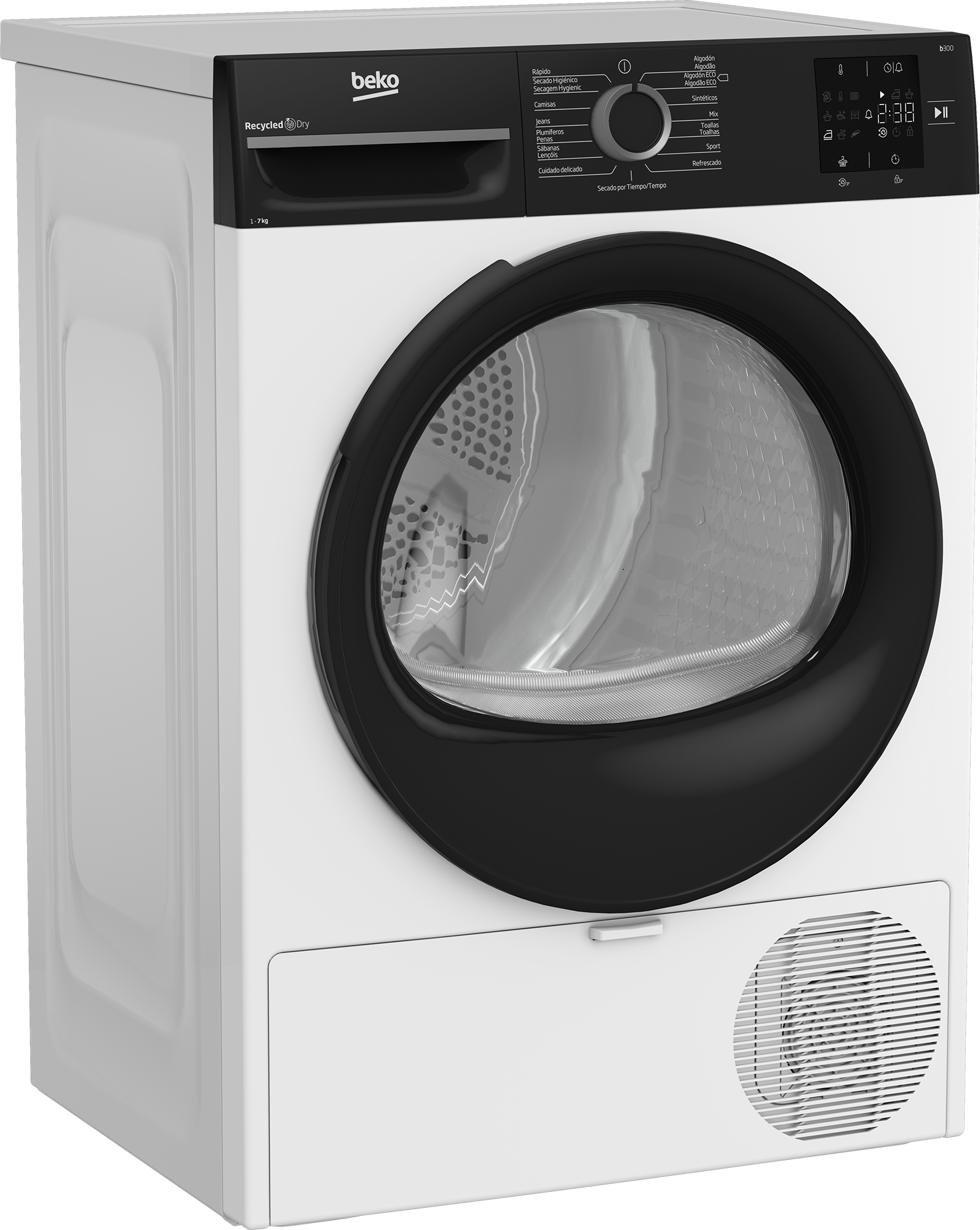 BEKO SECADORA BM3T37230W 7KG BOMBA CALOR CLASE A+/ E - Imagen 2
