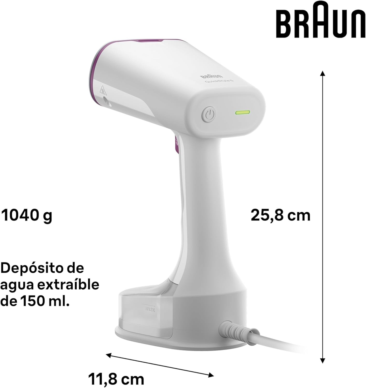 BRAUN PLANCHA VERTICAL GS5011PU 22gr/min 1200w - Imagen 5