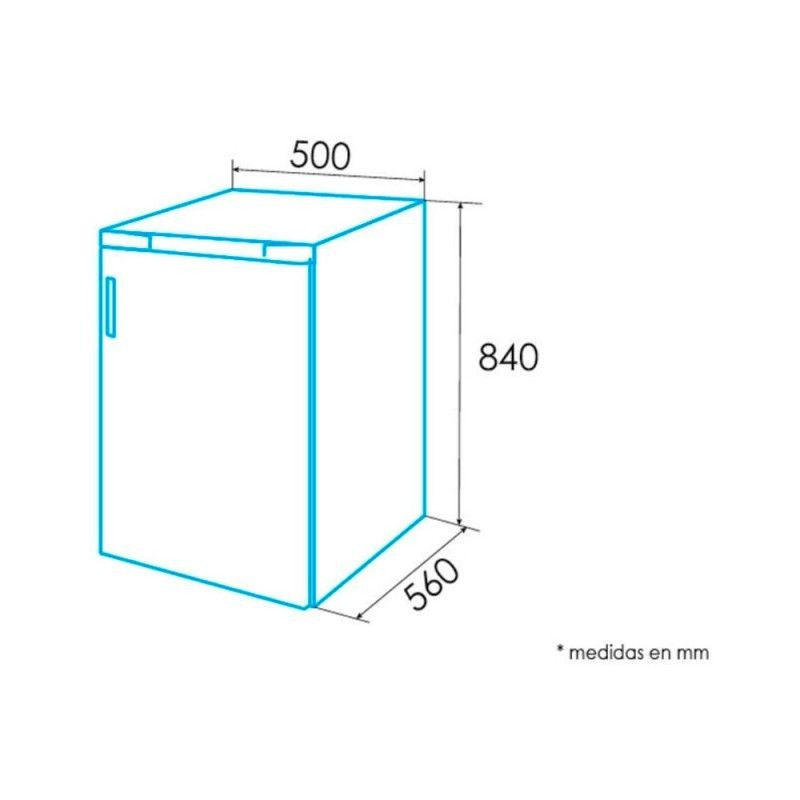 Edesa Frigorífico TableTop EFS0814WH 84x50cm Blanco Con Congelador Clase E - Imagen 3
