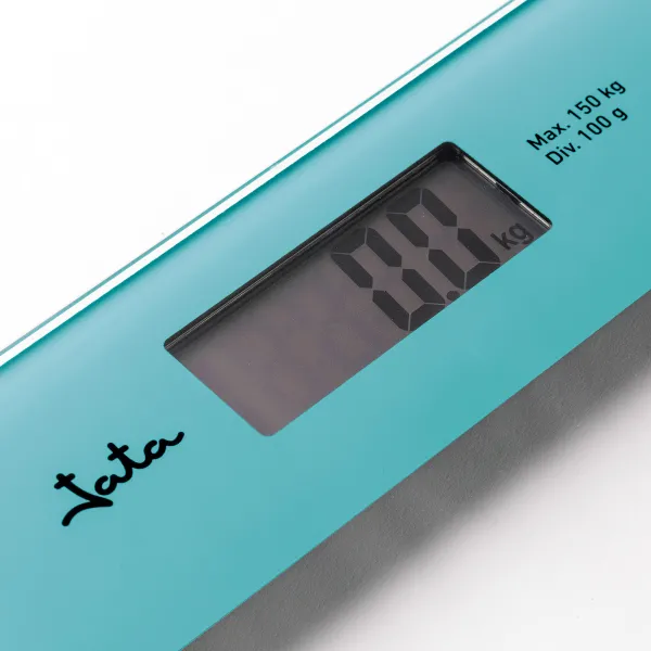 JATA BASCULA HBAS-1290 VITRO TEMPLADO MARCO TURQUESA - Imagen 2