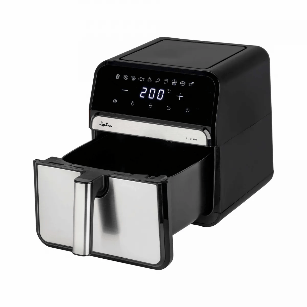 JATA FREIDORA JEFR-1242 NEGRA/INOX 8L DOBLE RESISTENCIA 2100w - Imagen 3