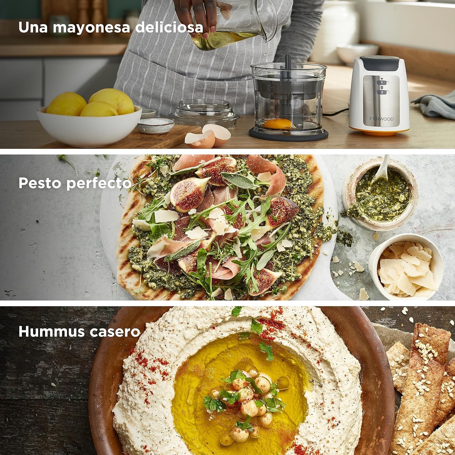 KENWOOD PICADORA CHP-61.100WH 500W 2 VEL. 0.5L - Imagen 5
