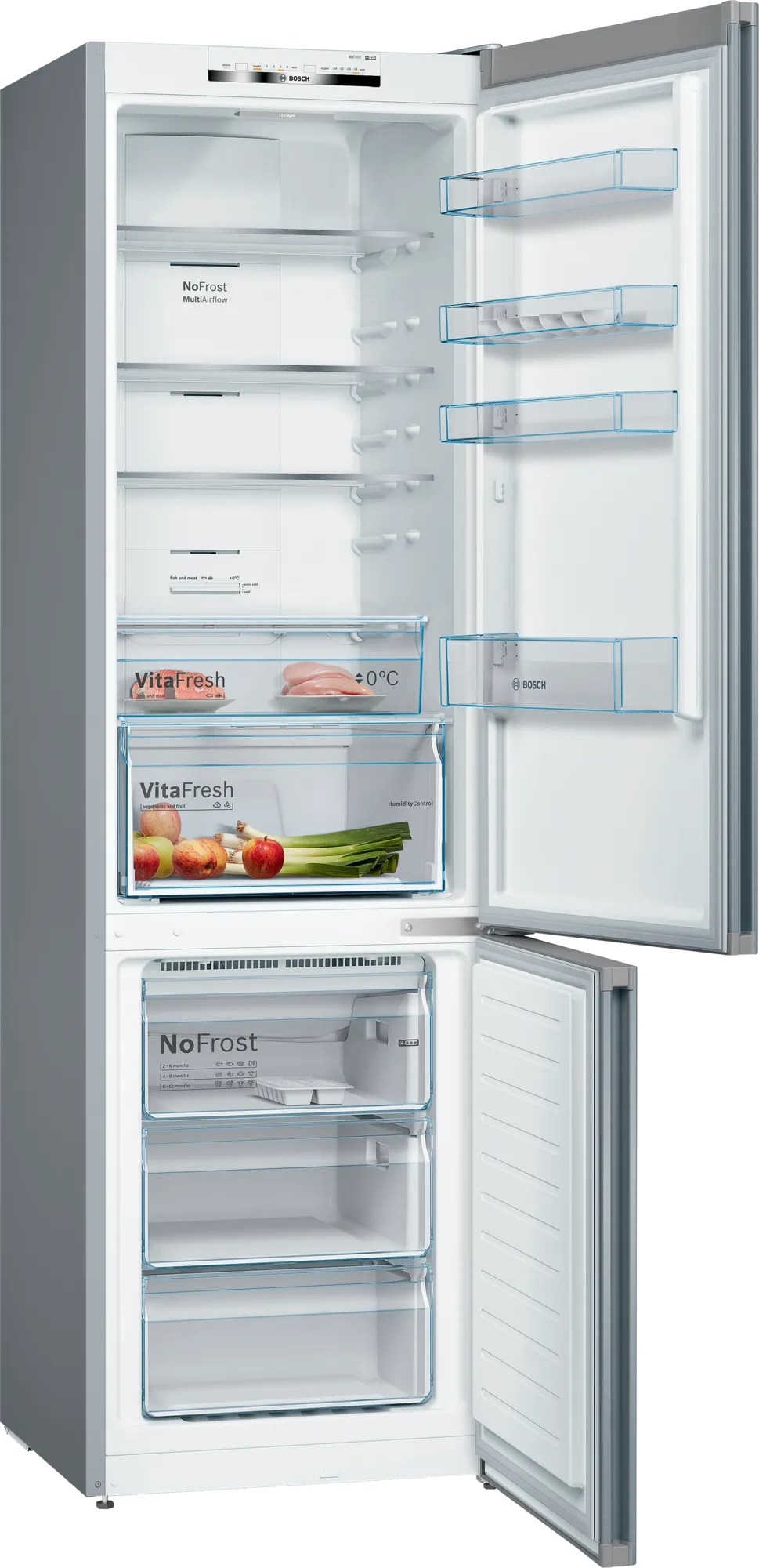 BOSCH FRIGO-COMBI KGN-392IEF 2,03m INOX N.F. CLASE E - Imagen 2